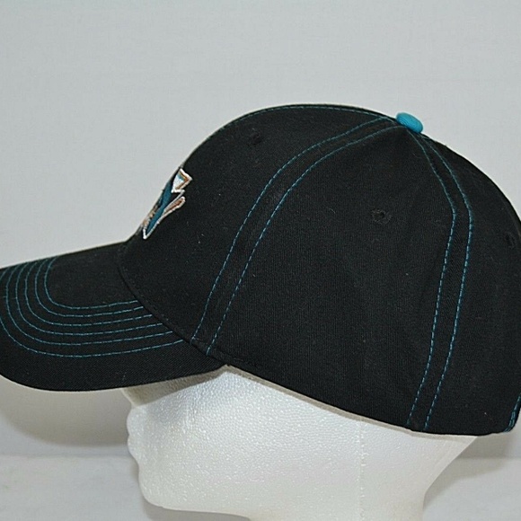 San Jose Sharks Black Baseball Cap Adjustable Back - Picture 4 of 5